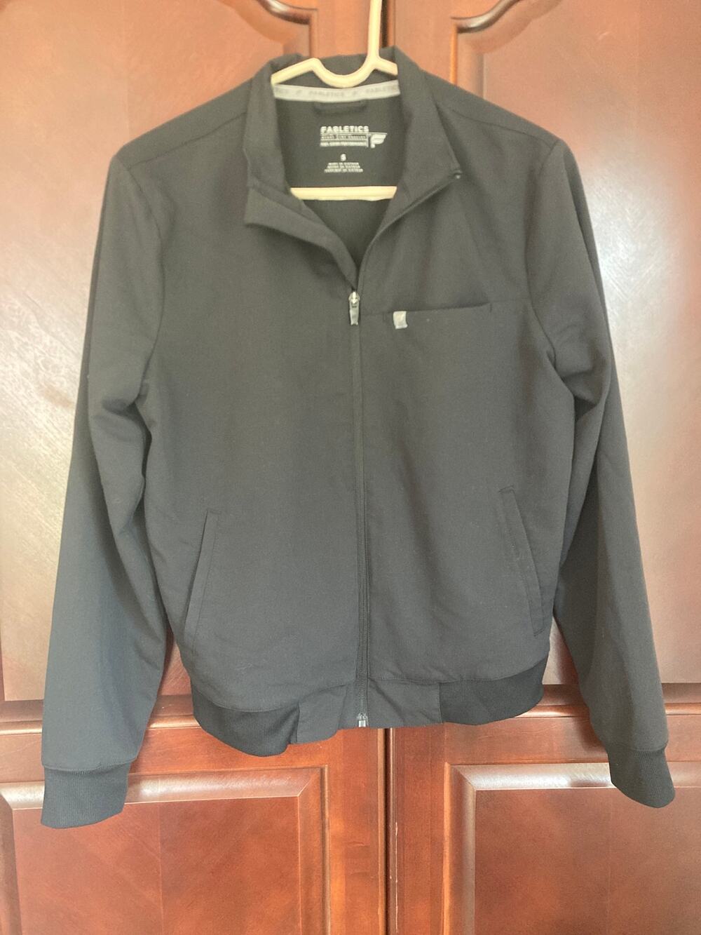 Fabletics - Black Full Zip Foundation Medical Scrub Jacket- S